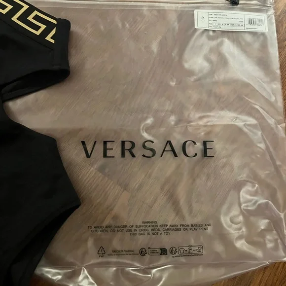 Versace Black and Gold Cut-Out One-Piece Swimsuit - Picture 8 of 9